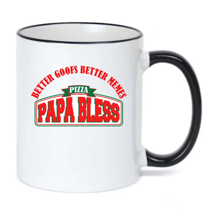 Papa Bless Pizza Better Goofs Better Memes Funny Meme Black Color Changing Mug