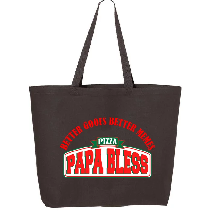 Papa Bless Pizza Better Goofs Better Memes Funny Meme 25L Jumbo Tote