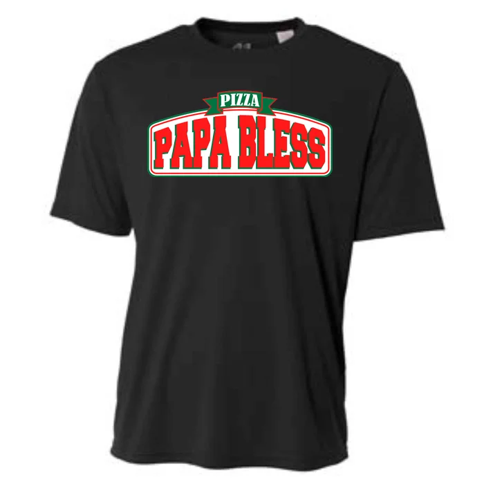 Papa Bless Pizza Funny Meme Prank Logo Cooling Performance Crew T-Shirt