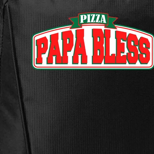 Papa Bless Pizza Funny Meme Prank Logo City Backpack