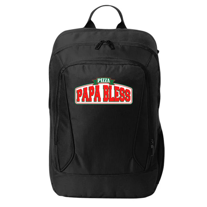 Papa Bless Pizza Funny Meme Prank Logo City Backpack