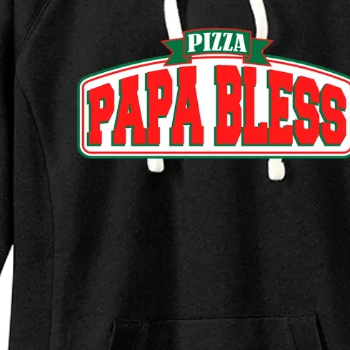 Papa Bless Pizza Funny Meme Prank Logo Women's Fleece Hoodie