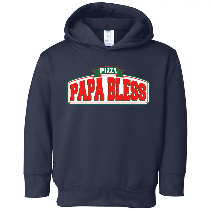 Papa Bless Pizza Funny Meme Prank Logo Toddler Hoodie