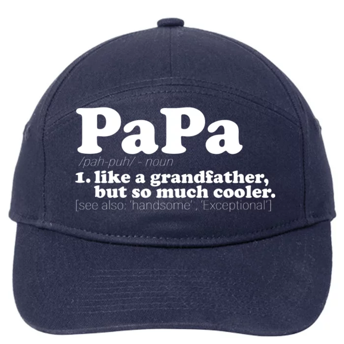 Papa Definition 7-Panel Snapback Hat