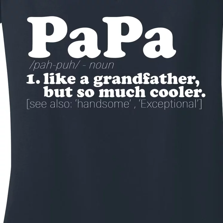 Papa Definition Women's V-Neck T-Shirt