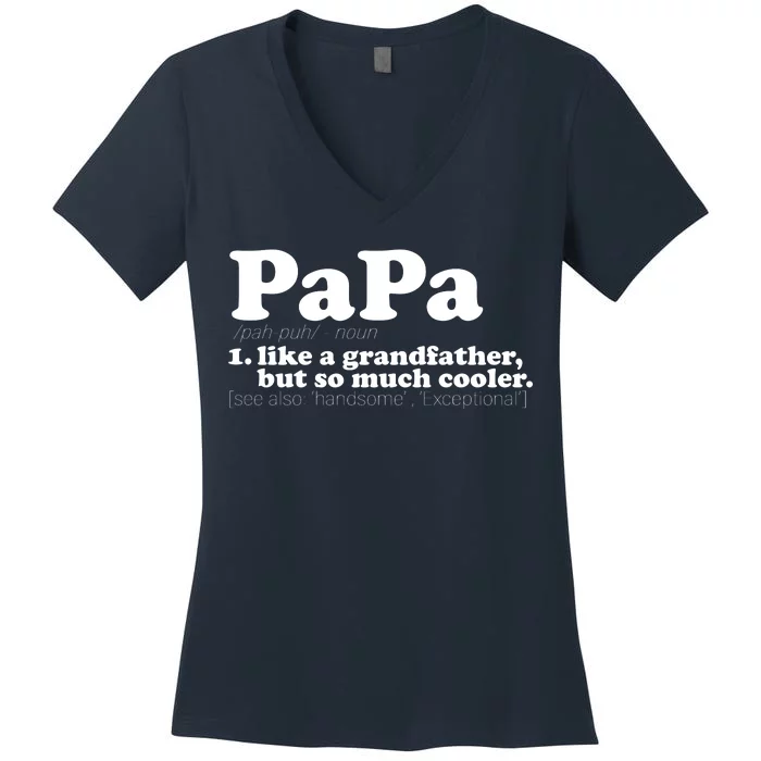 Papa Definition Women's V-Neck T-Shirt