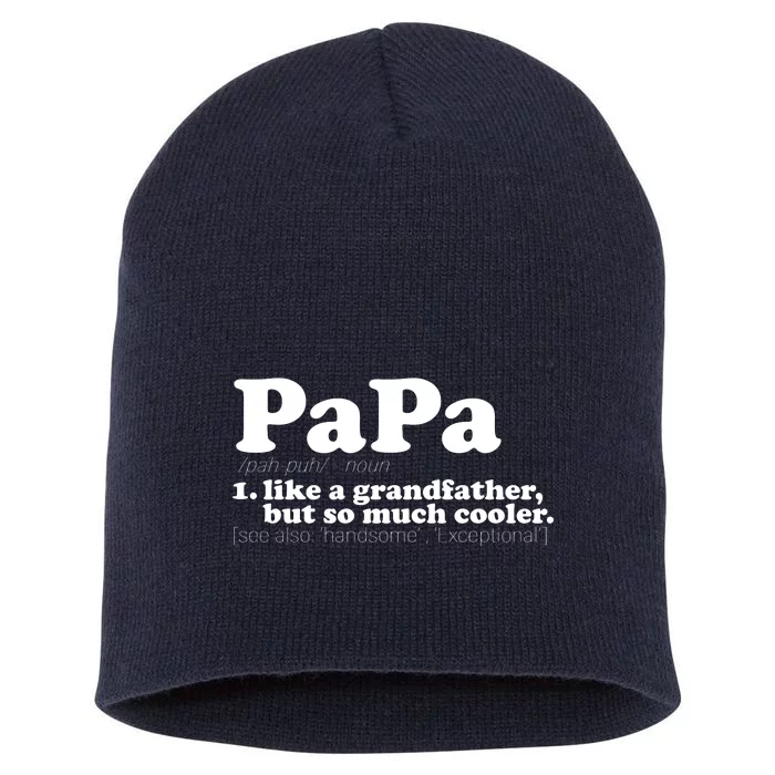 Papa Definition Short Acrylic Beanie