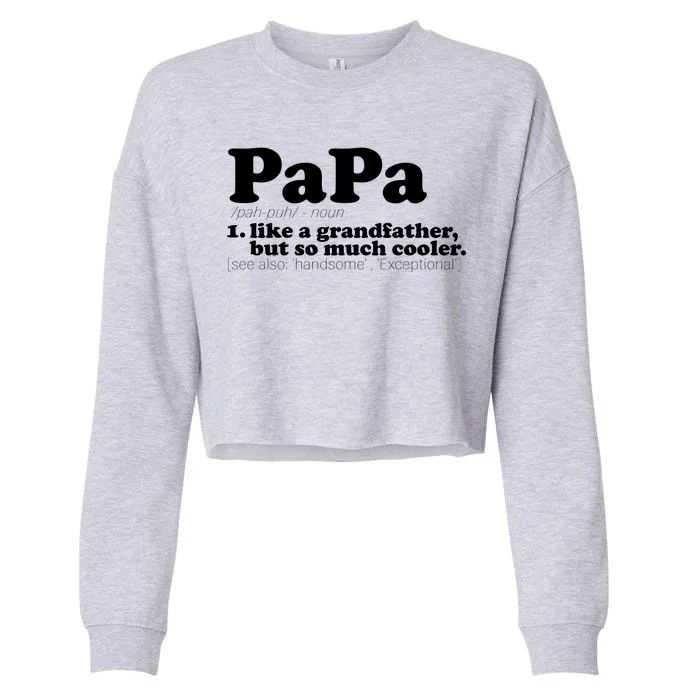 Papa Definition Cropped Pullover Crew