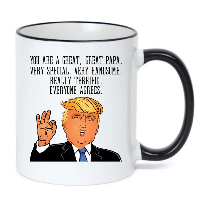 Papa Donald Trump Black Color Changing Mug