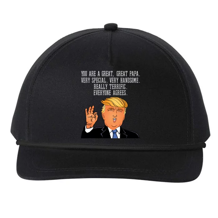 Papa Donald Trump Snapback Five-Panel Rope Hat