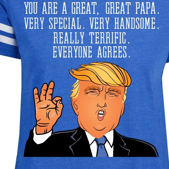 Papa Donald Trump Enza Ladies Jersey Football T-Shirt