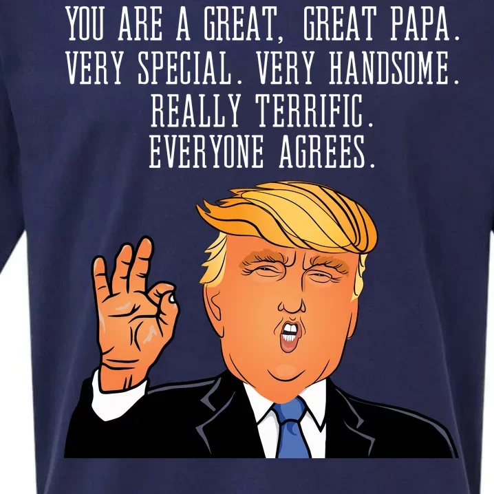 Papa Donald Trump Sueded Cloud Jersey T-Shirt