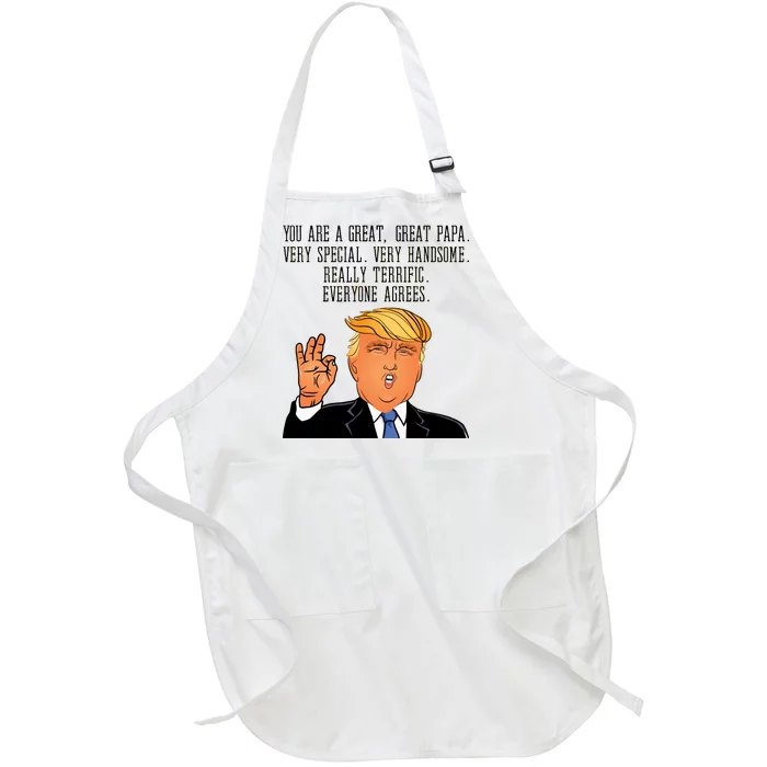 Papa Donald Trump Full-Length Apron With Pocket