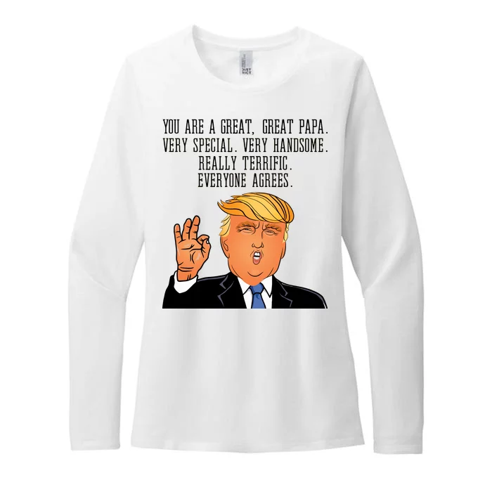 Papa Donald Trump Womens CVC Long Sleeve Shirt