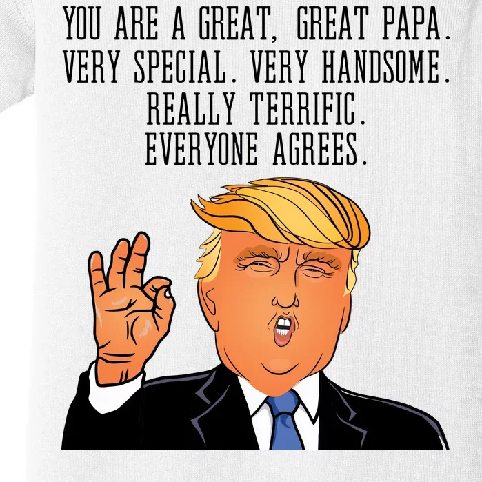 Papa Donald Trump Baby Bodysuit