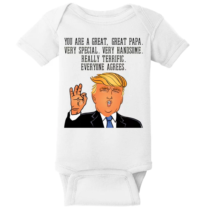 Papa Donald Trump Baby Bodysuit