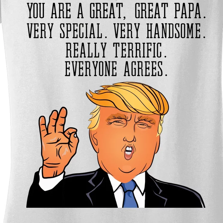 Papa Donald Trump Women's V-Neck T-Shirt