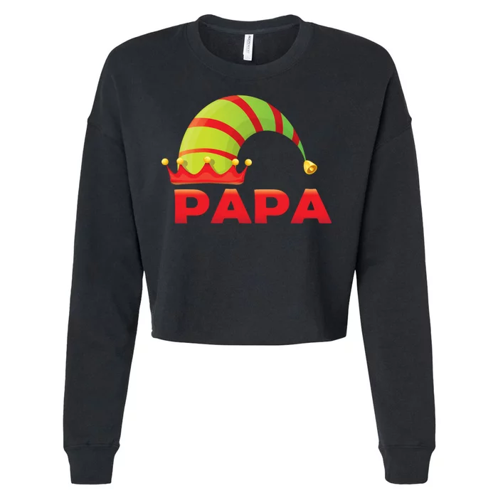 Papa Elf Cropped Pullover Crew