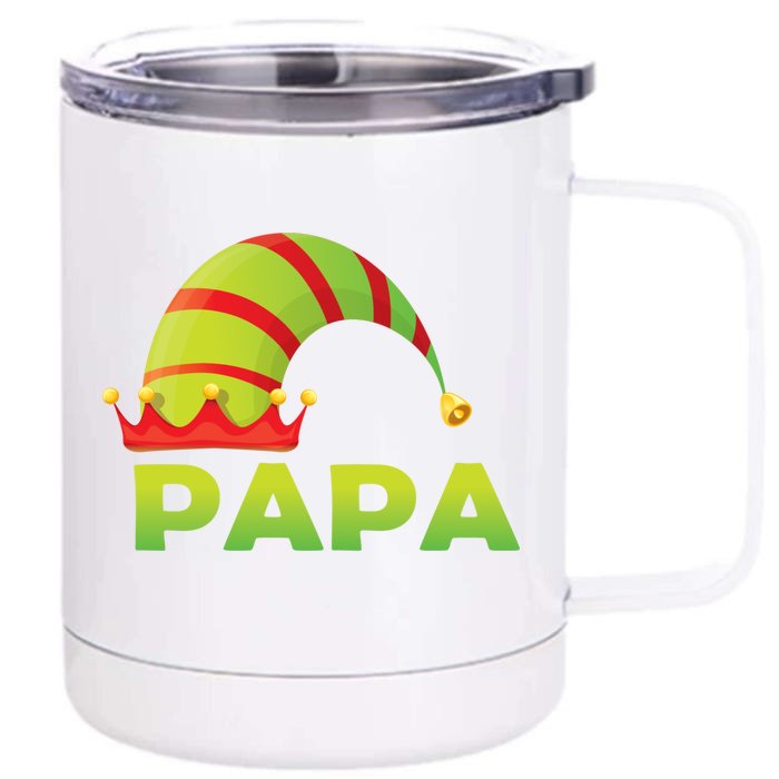 Papa Elf Front & Back 12oz Stainless Steel Tumbler Cup