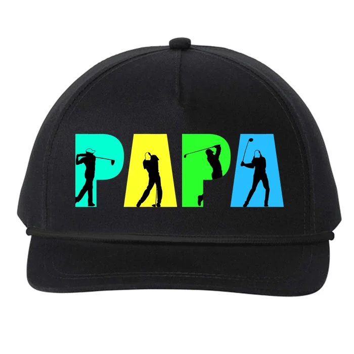 Papa Golfing Snapback Five-Panel Rope Hat