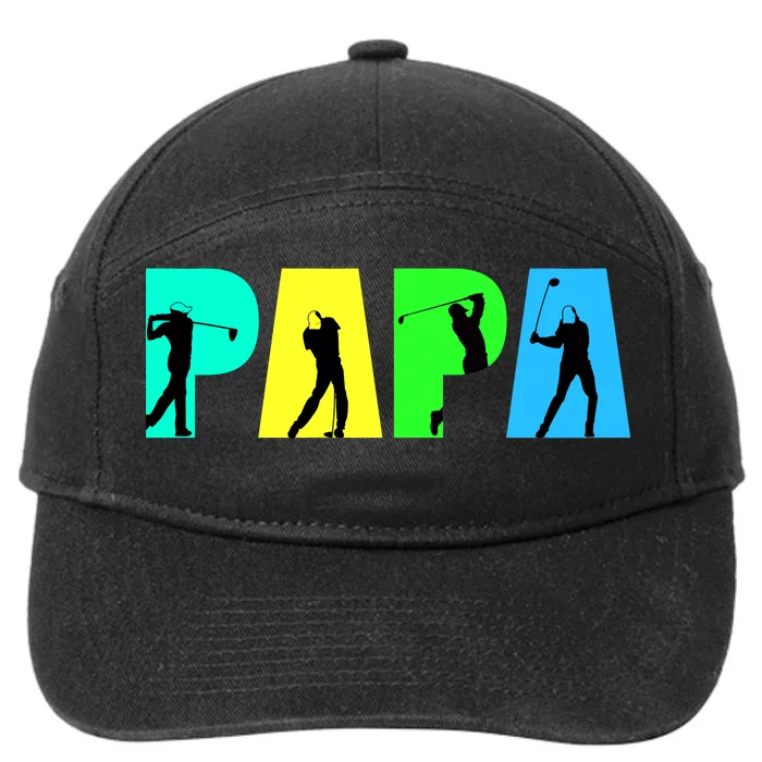 Papa Golfing 7-Panel Snapback Hat