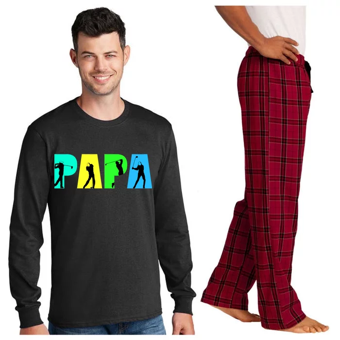 Papa Golfing Long Sleeve Pajama Set