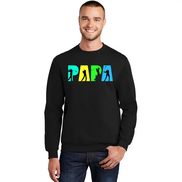 Papa Golfing Tall Sweatshirt