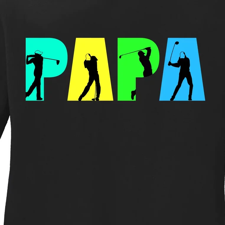 Papa Golfing Ladies Long Sleeve Shirt