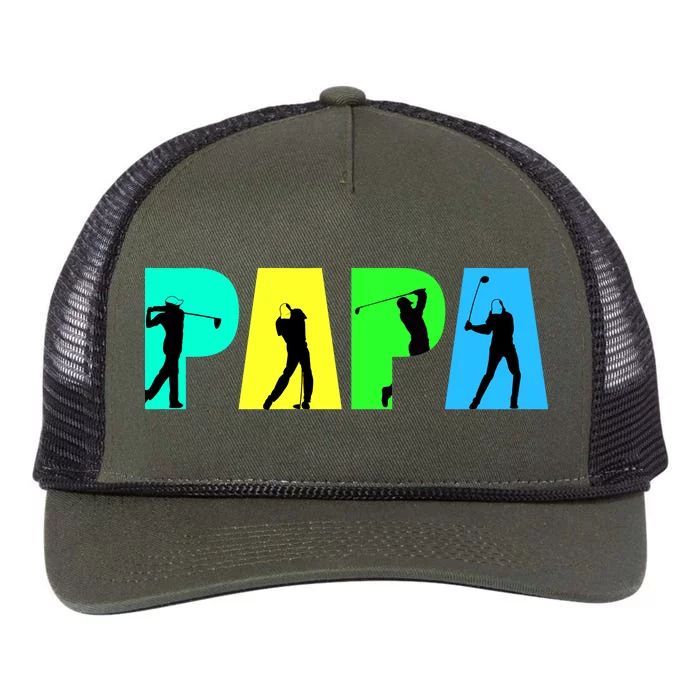 Papa Golfing Retro Rope Trucker Hat Cap