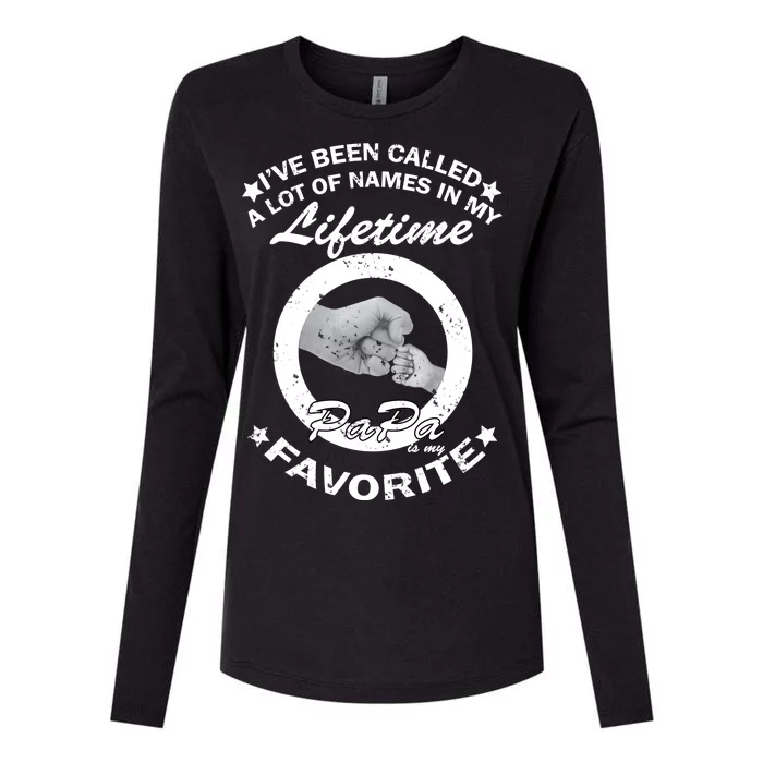 Papa Is My Favorite Womens Cotton Relaxed Long Sleeve T-Shirt