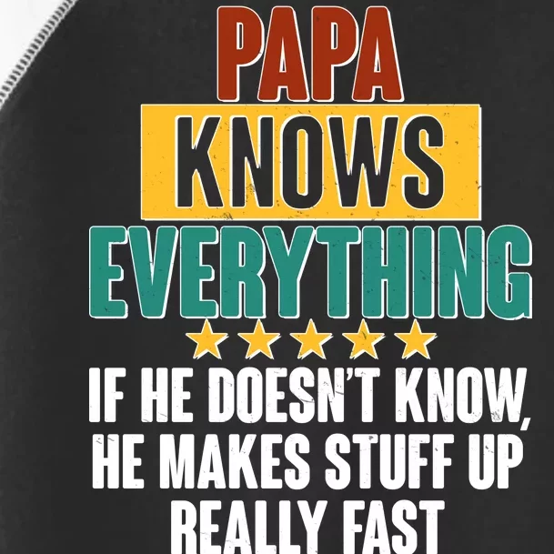 Papa Knows Everything No Matter What Toddler Fine Jersey T-Shirt