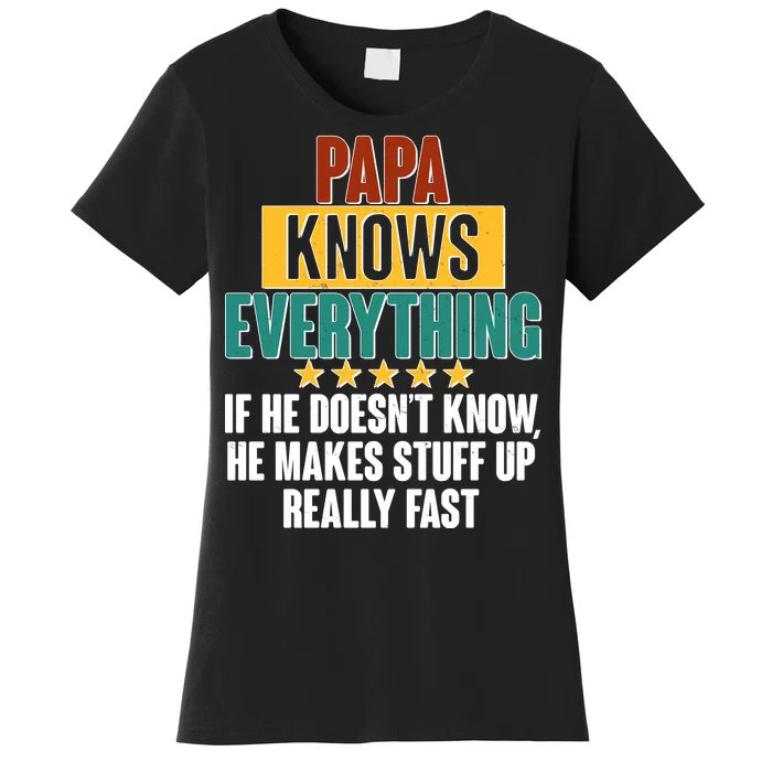 Papa Knows Everything No Matter What Women's T-Shirt