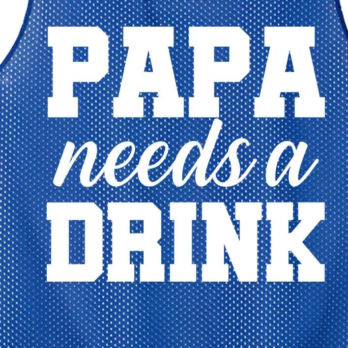 Papa Needs A Drink Mesh Reversible Basketball Jersey Tank