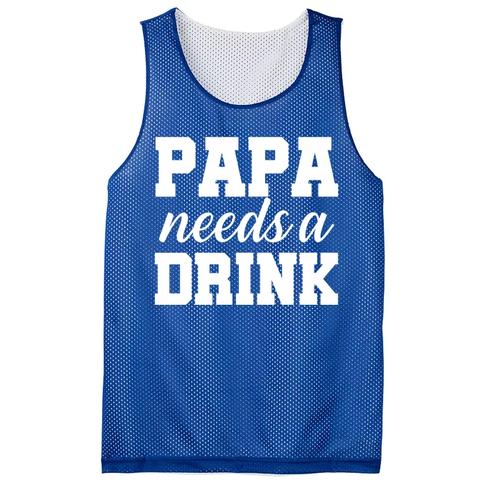 Papa Needs A Drink Mesh Reversible Basketball Jersey Tank