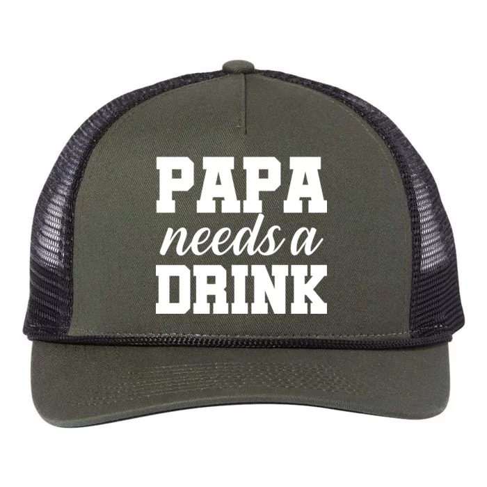 Papa Needs A Drink Retro Rope Trucker Hat Cap