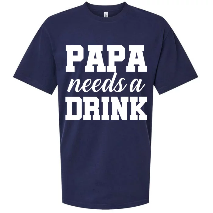 Papa Needs A Drink Sueded Cloud Jersey T-Shirt