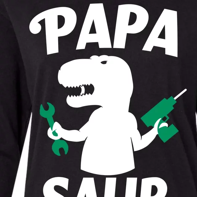 Papa Saur Fix Things Womens Cotton Relaxed Long Sleeve T-Shirt