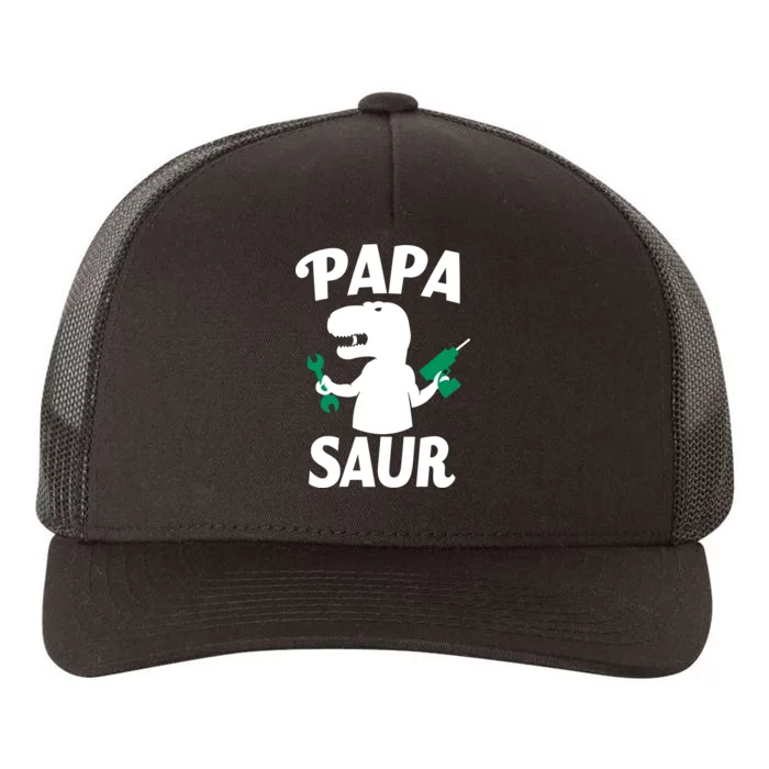 Papa Saur Fix Things Yupoong Adult 5-Panel Trucker Hat