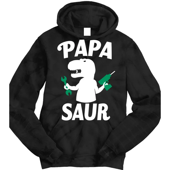 Papa Saur Fix Things Tie Dye Hoodie