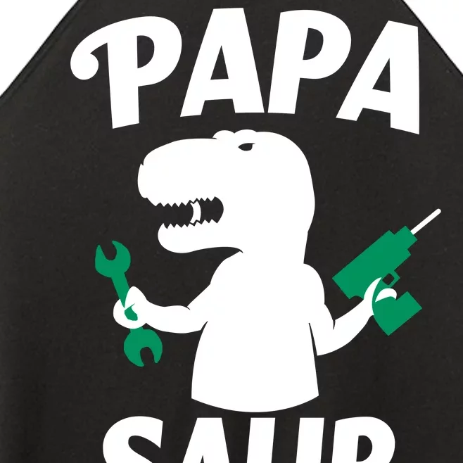 Papa Saur Fix Things Women’s Perfect Tri Rocker Tank