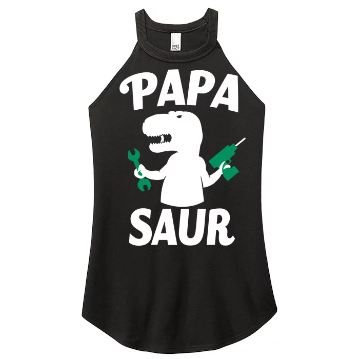 Papa Saur Fix Things Women’s Perfect Tri Rocker Tank