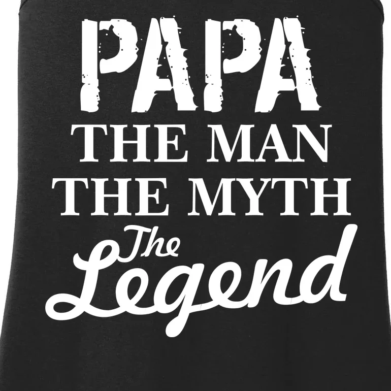 Papa The Man Myth Legend Ladies Essential Tank