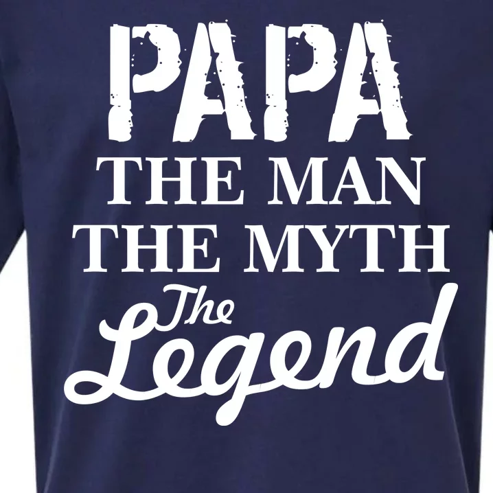 Papa The Man Myth Legend Sueded Cloud Jersey T-Shirt