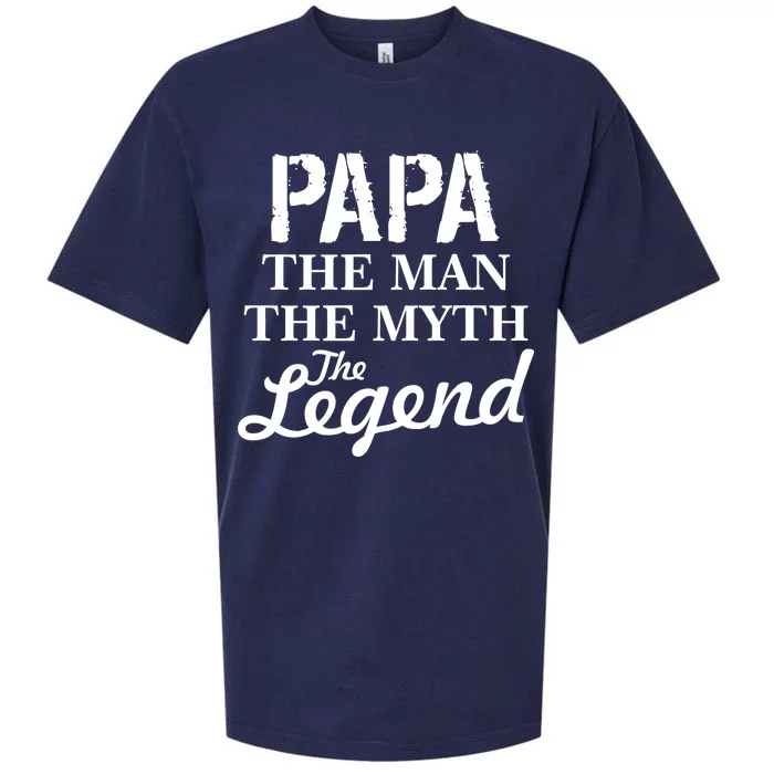 Papa The Man Myth Legend Sueded Cloud Jersey T-Shirt