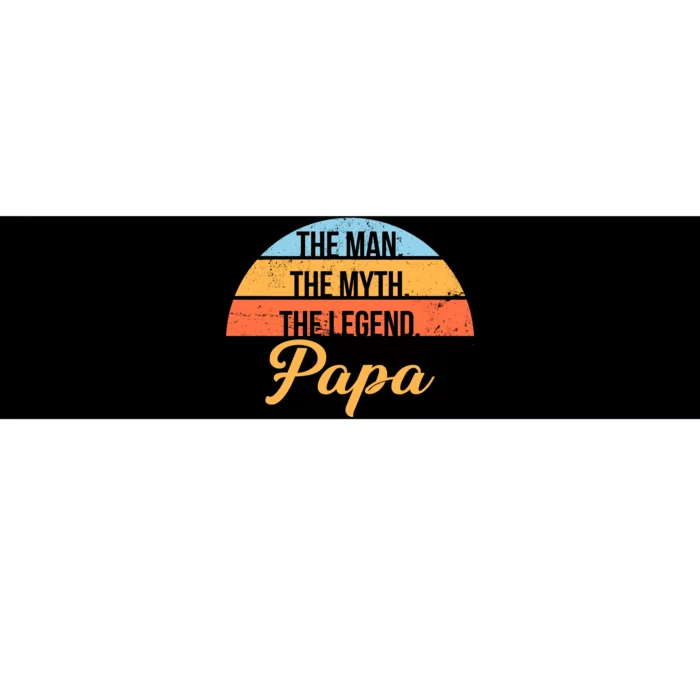 Papa The Man Myth Legend Retro Bumper Sticker