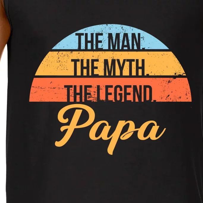 Papa The Man Myth Legend Retro Comfort Colors® Tank Top