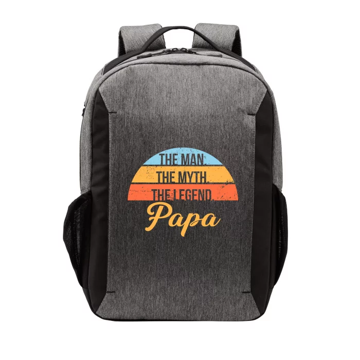 Papa The Man Myth Legend Retro Vector Backpack