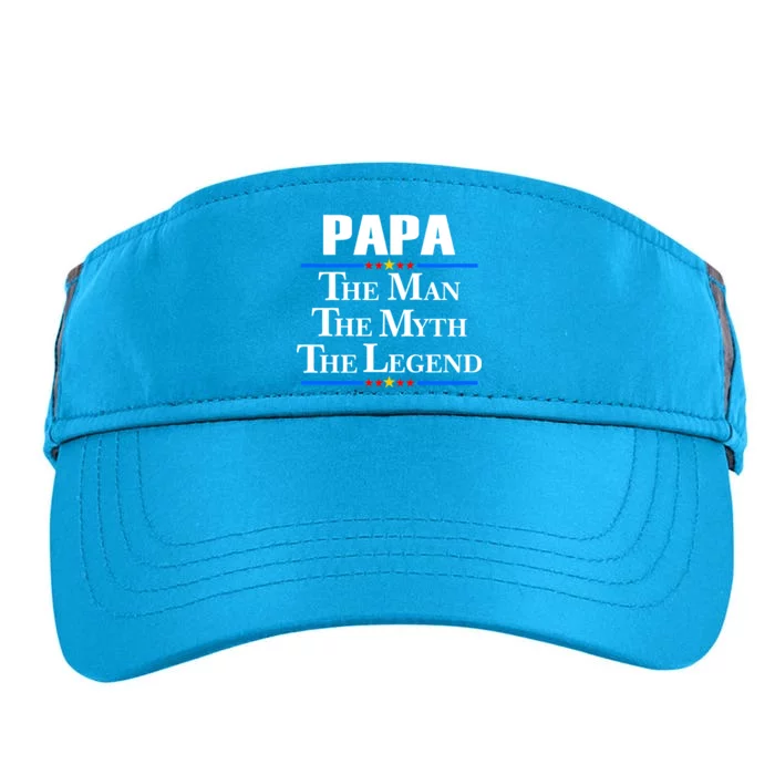 Papa The Man The Myth The Legend Adult Drive Performance Visor