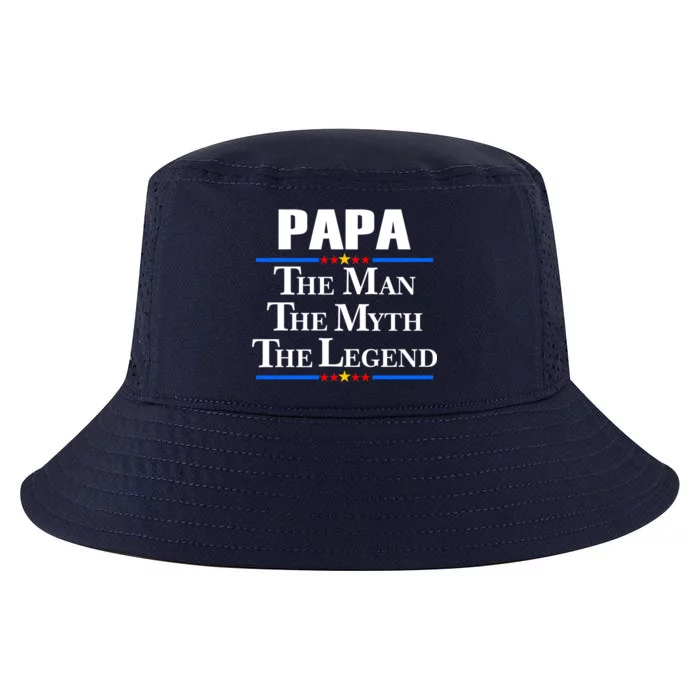 Papa The Man The Myth The Legend Cool Comfort Performance Bucket Hat