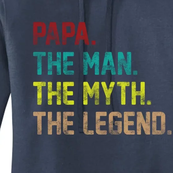 Papa The Man The Myth The Legend Vintage Women's Pullover Hoodie